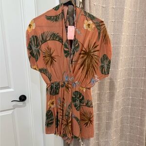 Final Touch Tropical Print Romper